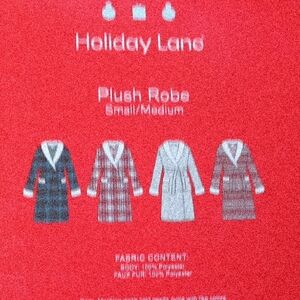 Cozy Plaid Robe - Red and White